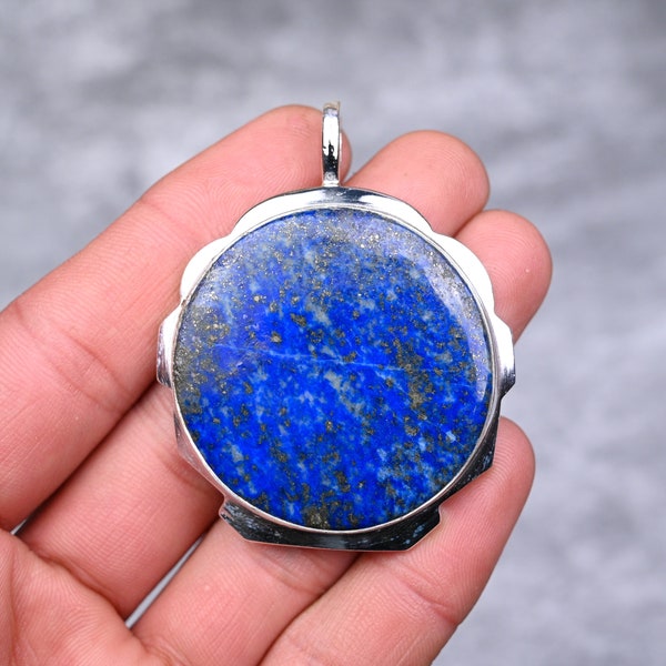 Lapis Lazuli Pendant 925 Sterling Silver Pendant Lapis Lazuli Gemstone Pendant Handmade Silver Jewelry Lapis Lazuli Jewelry Gift For Her