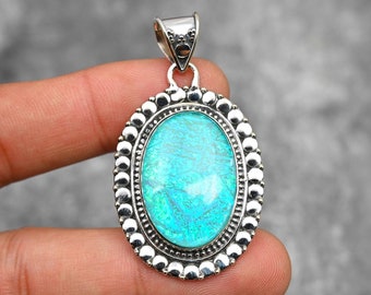 Australian Triplet Opal Pendant 925 Sterling Silver Pendant Triplet Opal Gemstone Pendant Handmade Pendant Triplet Opal Jewelry Gift For Her