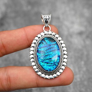 Australian Triplet Opal Pendant 925 Sterling Silver Pendant Triplet Opal Gemstone Pendant Handmade Pendant Triplet Opal Jewelry Gift For Her