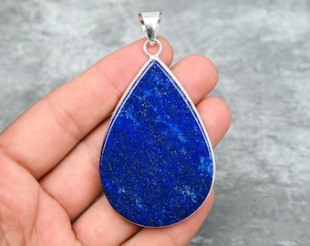 Lapis Lazuli Pendant 925 Sterling Silver Pendant Lapis Lazuli Gemstone Pendant Handmade Silver Jewelry Lapis Lazuli Jewelry Gift For Her