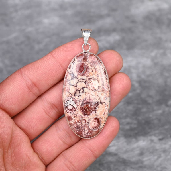 Crazy Lace Agate Pendant 925 Sterling Silver Pendant Crazy Lace Agate Gemstone Pendant Handmade Pendant Lace Agate Jewelry Gift For Her