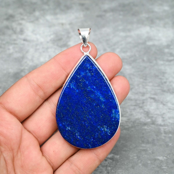 Lapis Lazuli Pendant 925 Sterling Silver Pendant Lapis Lazuli Gemstone Pendant Handmade Silver Jewelry Lapis Lazuli Jewelry Gift For Her