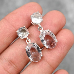 Sterling silver white topaz earrings Sterling silver white topaz earrings