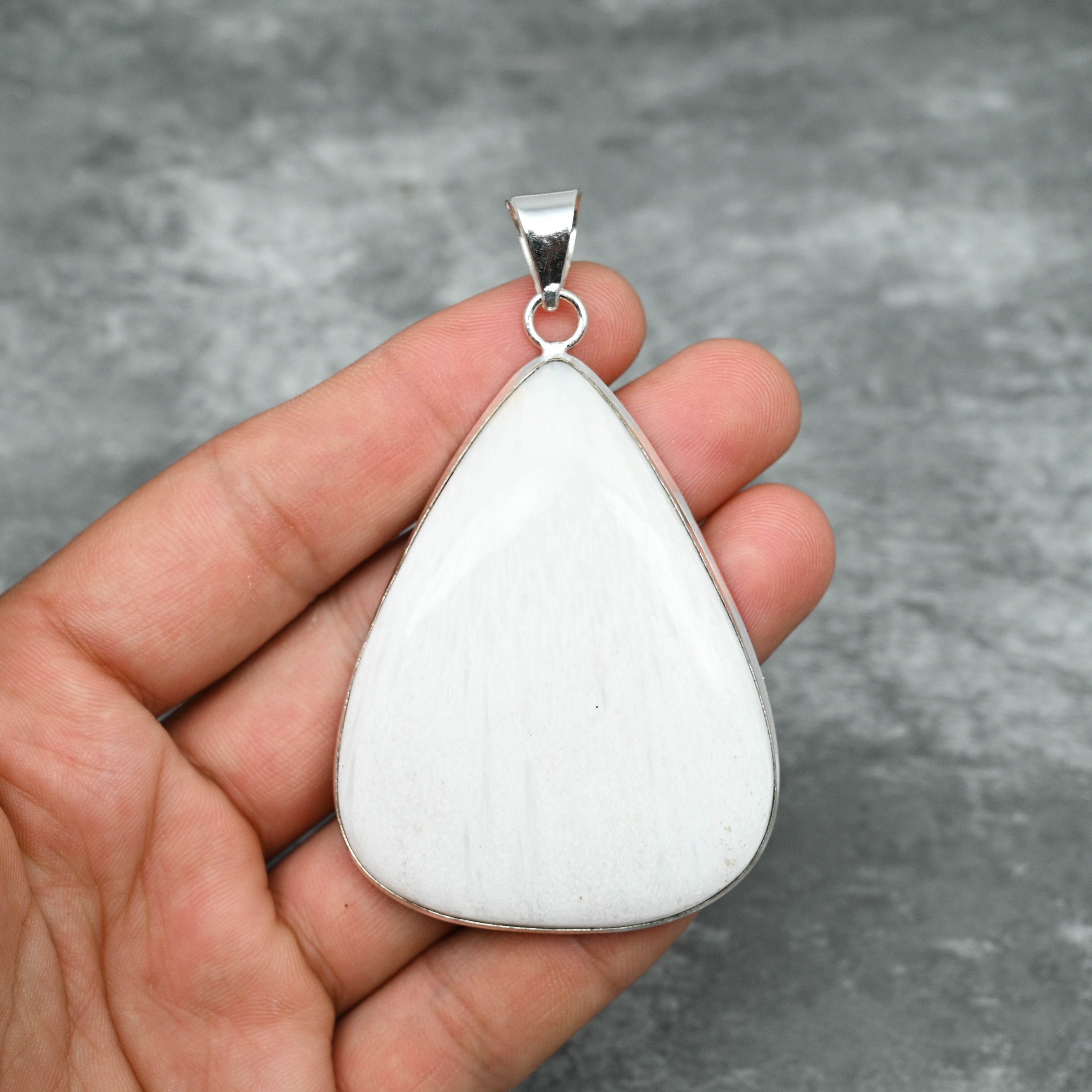 Scolecite Pendant 925 Sterling Silver Pendant Scolecite Gemstone Pendant Handmade Silver Jewelry Scolecite Jewelry Gift For Her Mother