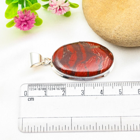 Red River Jasper Pendant 925 Sterling Silver Pendant Red Jasper