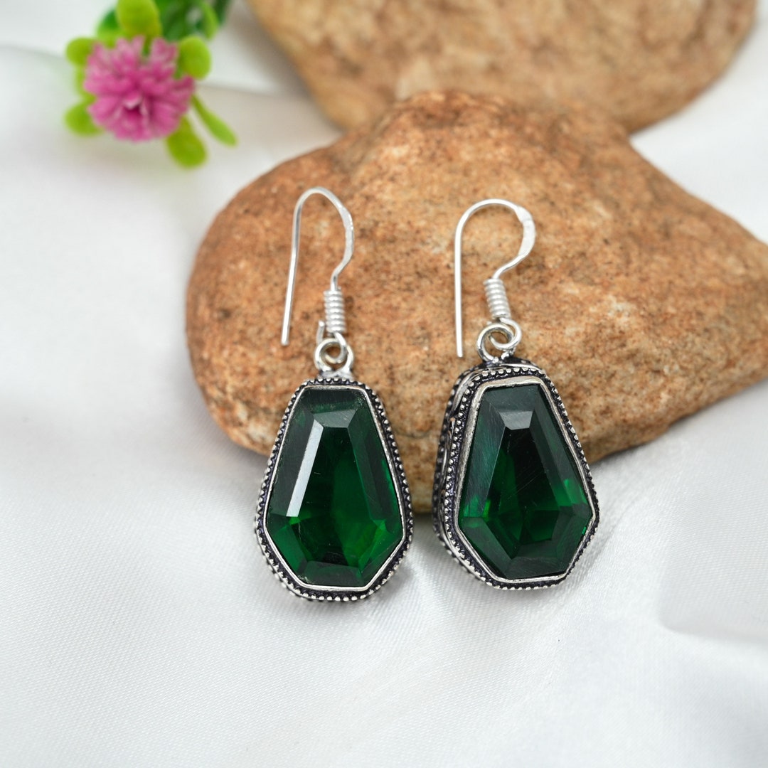 coffin-shape-chrome-diopside-earrings-925-sterling-silver-earrings