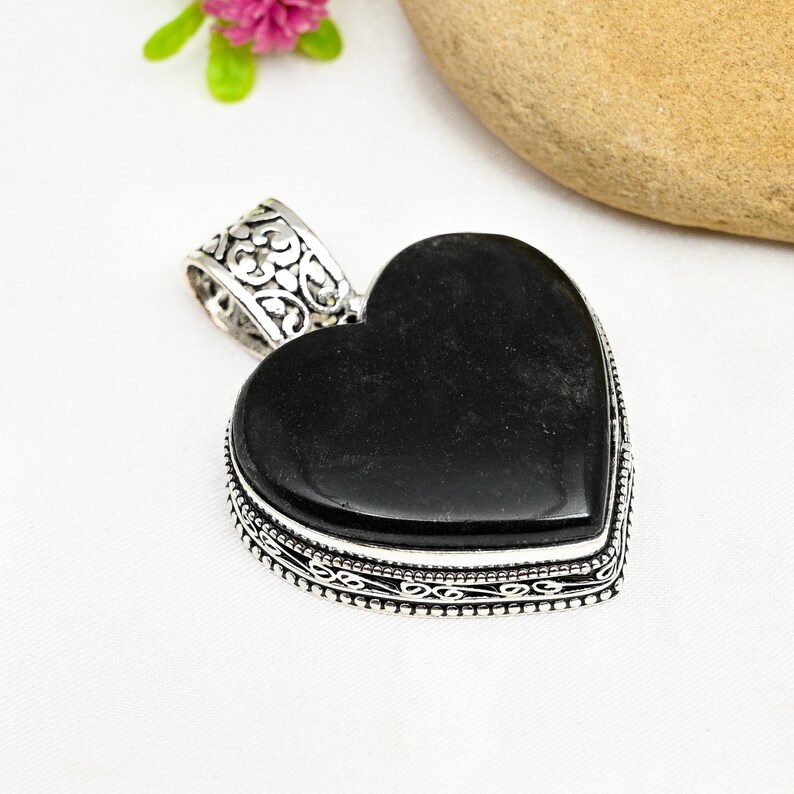 Silver Sheen Obsidian Pendant 925 Sterling Silver Pendant Obsidian ...