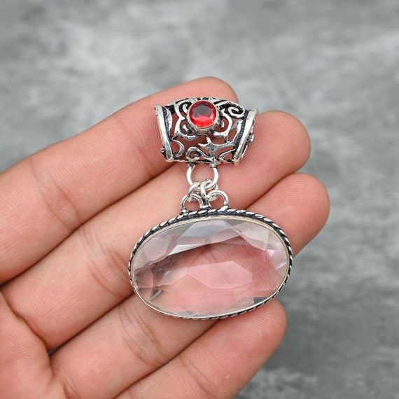 Pink kunzite pendant clearance