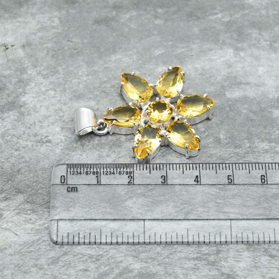 Citrine Pendant 925 Sterling Silver Pendant Citrine Gemstone