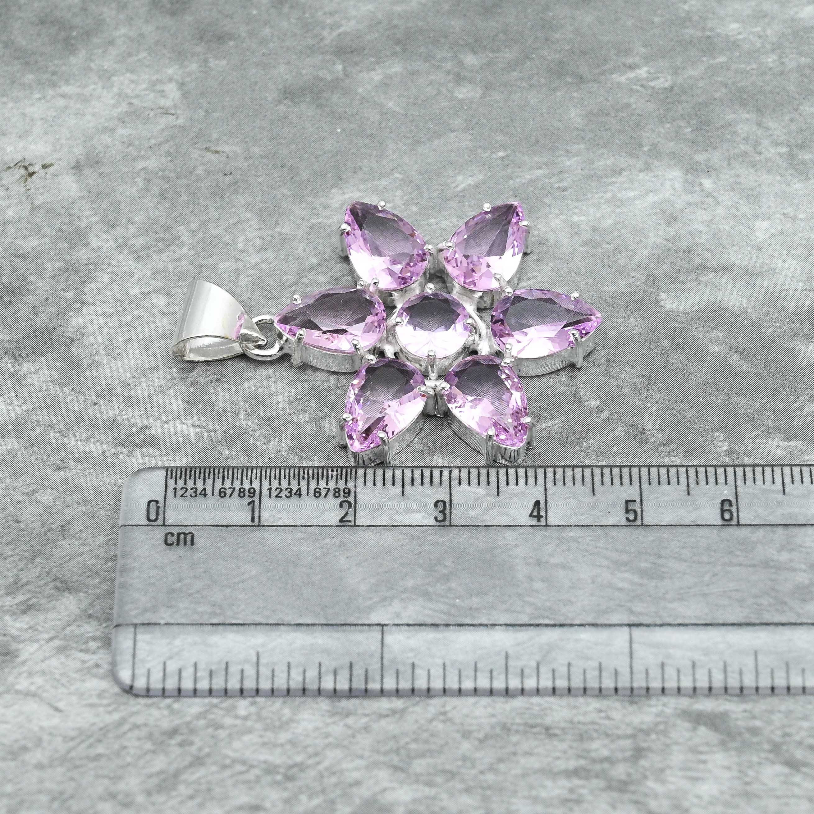 【通販激安】 925 Pendant Kunzite Pink Sterling Kunzite Pendant Silver 靴