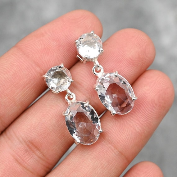 ホワイトトパーズ　アクセサリーパーツ ホワイトトパーズイヤリング 925スターリングシルバーイヤリング その他
