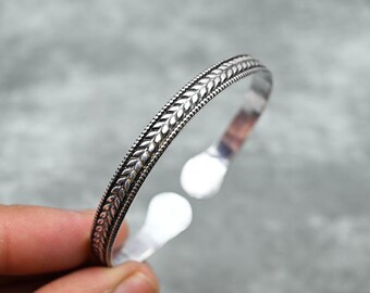 LHNJewelry ハンドメイド スターリングシルバー x ラピス バングル ラピスラズリブレスレット 925スターリングシルバーバングル