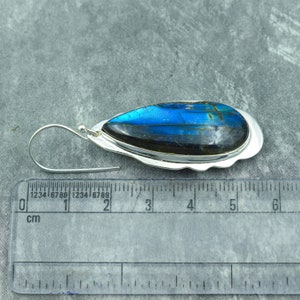 Orecchini labradorite Orecchini in argento sterling 925 Orecchini con pietre preziose labradorite Gioielli Orecchini fatti a mano Gioielli labradorite Regalo per lei immagine 5