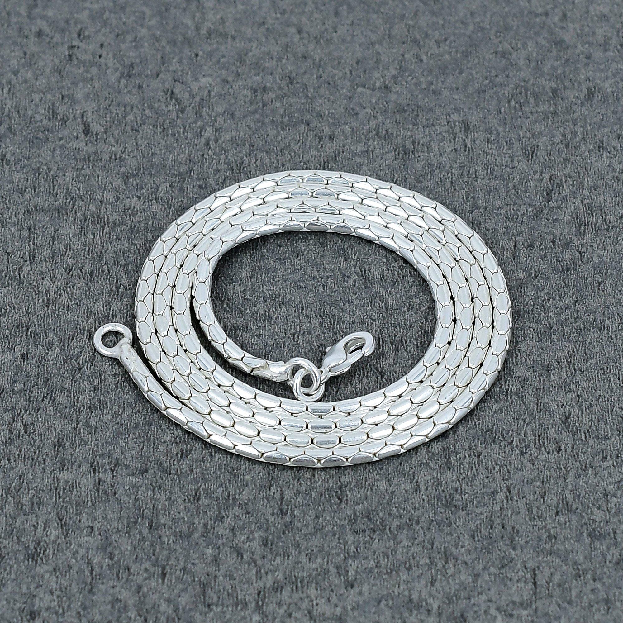 Silver-tone Snake Chain Necklace for Pendant, Chains for Pendant