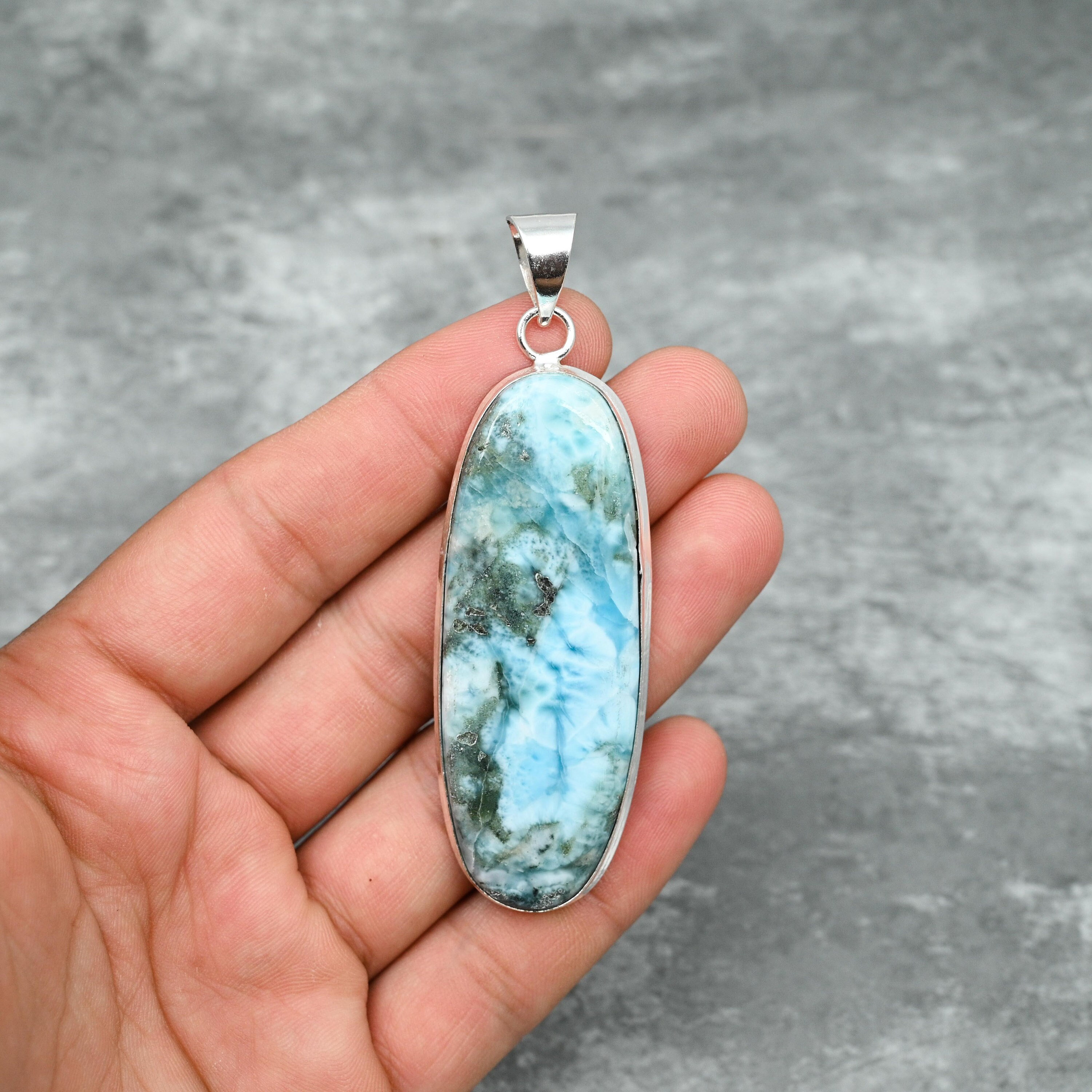 Buy Larimar Pendant 925 Sterling Silver Pendant Larimar