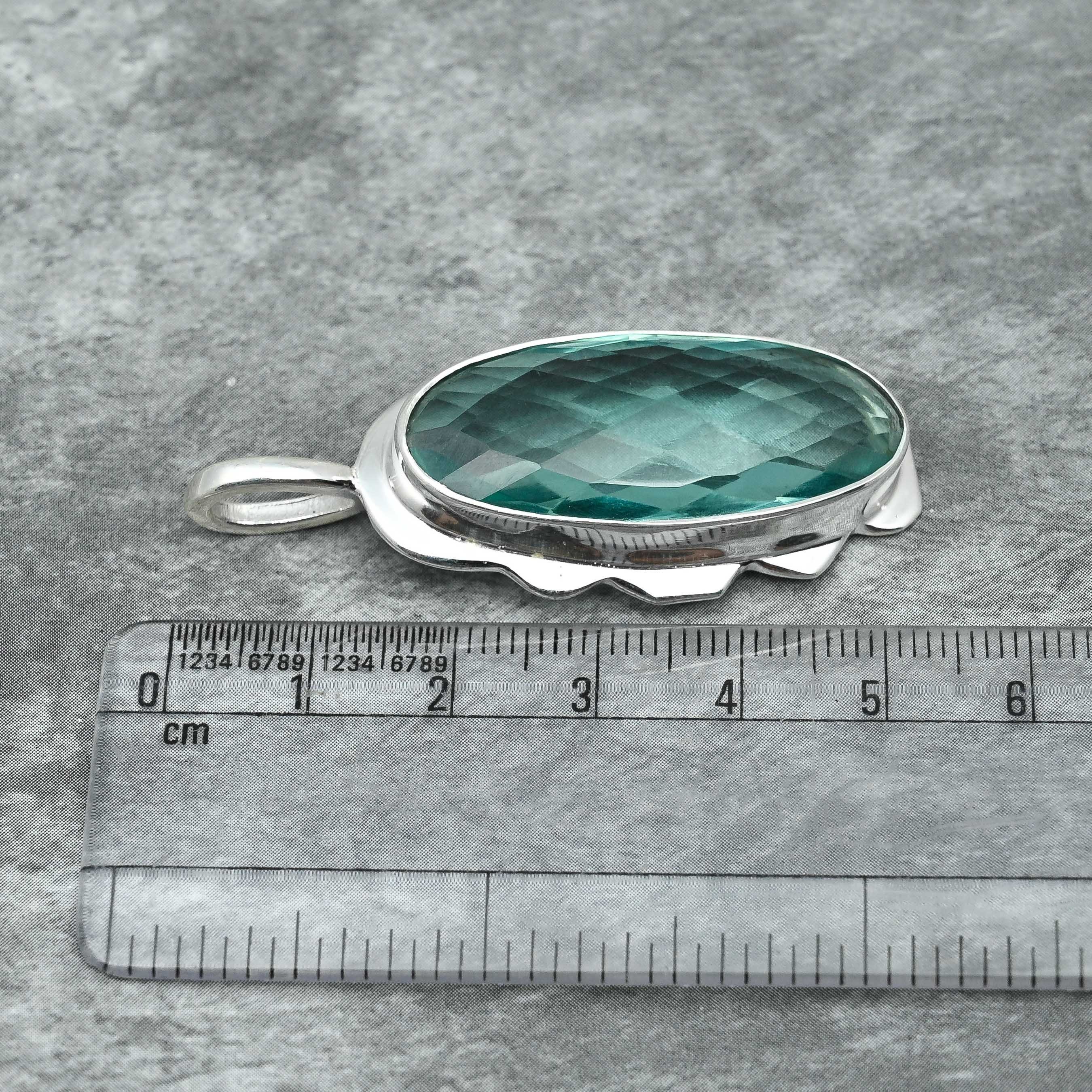 アクアアパタイトペンダント 925スターリングシルバーペンダント