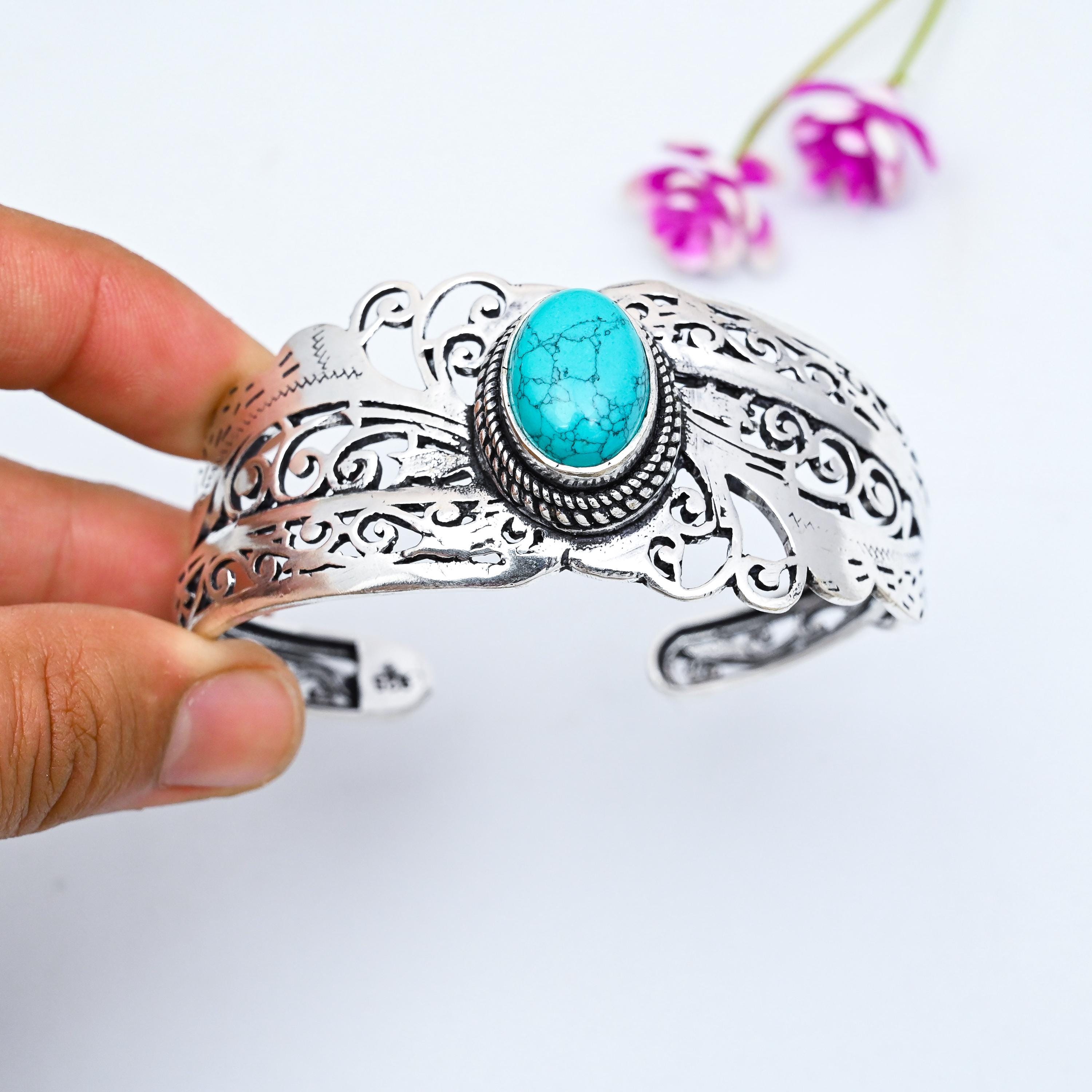 アクセサリー silver 925 turquoise bangle Turquoise Bangle 925 Sterling Silver Bangle Turquoise Bracelet