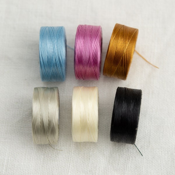 S-Lon Size D Nylon Bead Thread - Tex 45 - 78 Yard Spool of Cord for Stringing and Jewelry Making - Multiple Colors Available