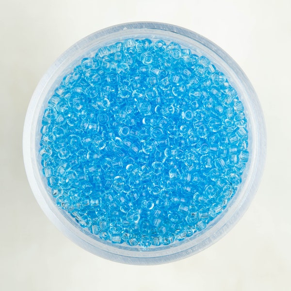 Miyuki 11/0 Round Seed Beads - Transparent Light Blue - 11-148