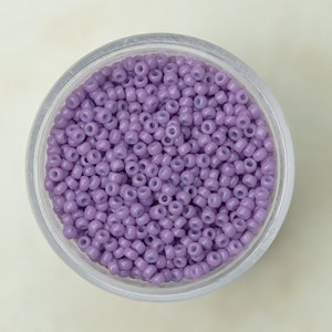 Miyuki 11/0 Round Seed Beads - Duracoat Opaque Dyed Lilac Crocus - 11-4486