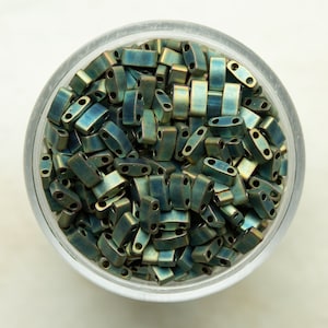 Miyuki Half Tila Beads - Matte Metallic Patina Iris - HTL2008
