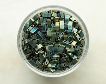 Miyuki Half Tila Beads - Matte Metallic Patina Iris - HTL2008