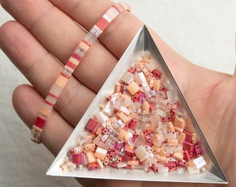 Tila Bead Custom Mix - Camellia Flat Tile Beads - 12g Bead Mix
