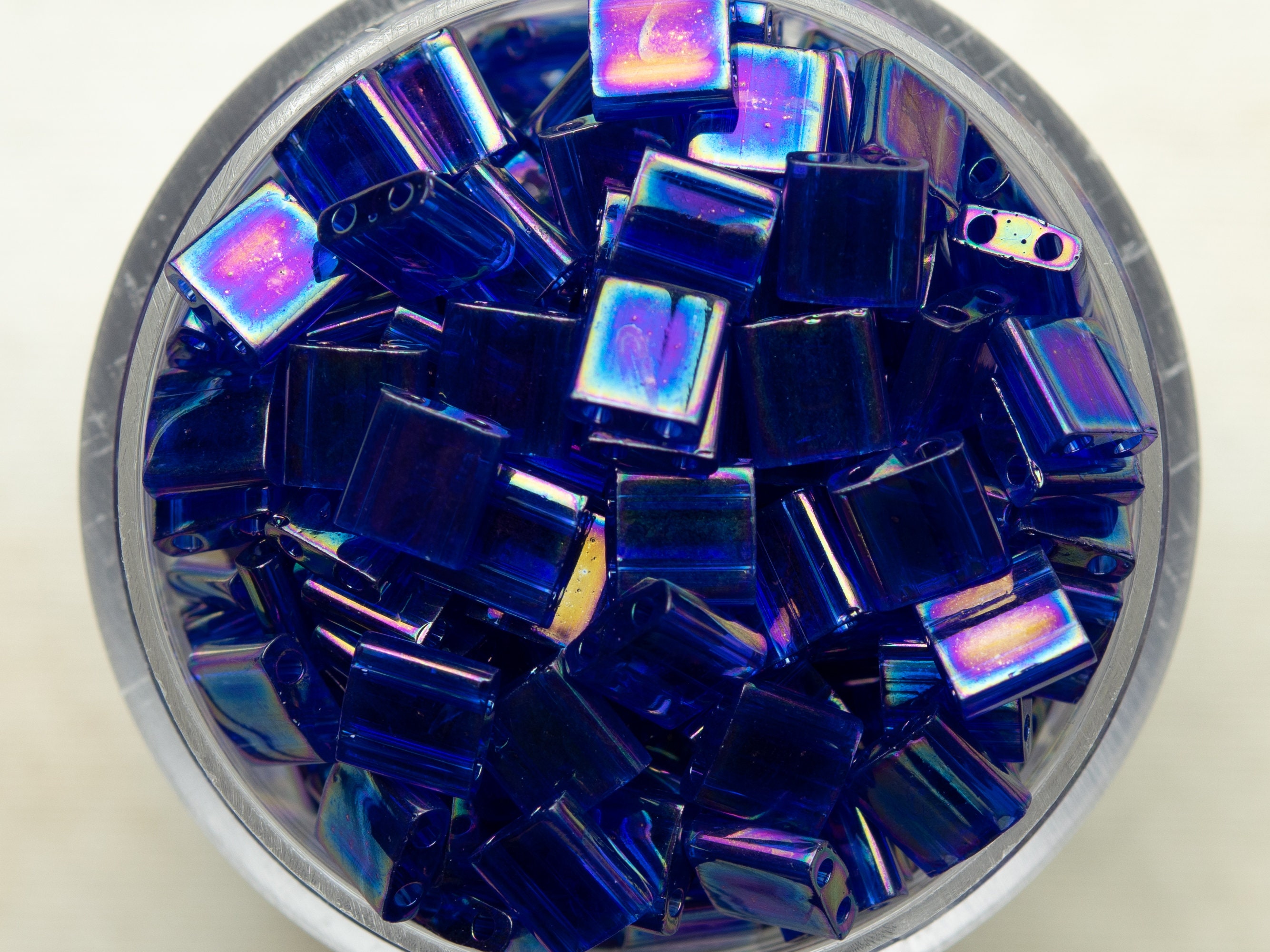 Miyuki Whole Tila Beads - Transparent Cobalt Blue AB - TL177 - Etsy