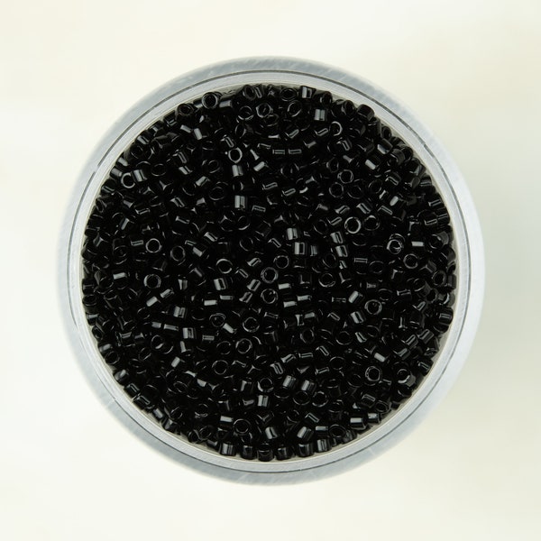 Miyuki 11/0 Delica Seed Beads - Black - DB010