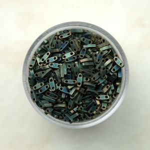 Miyuki Quarter Tila Beads - Matte Metallic Patina Iris - QTL2008