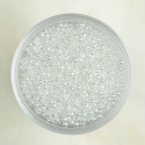Miyuki 11/0 Round Seed Beads - Opaque White Luster - 11-420