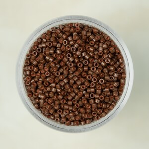 Miyuki 11/0 Delica Seed Beads - Duracoat Opaque Dyed Cognac Topaz - DB2142