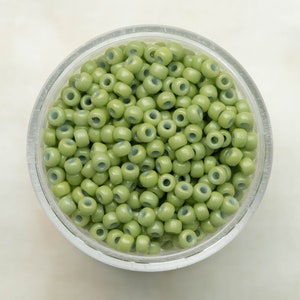 Miyuki 8/0 Round Seed Beads - Duracoat Opaque Dyed Fennel Spring Green - 8-4473