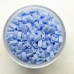 Miyuki Half Tila Beads - Matte Opaque Light Periwinkle AB - HTL494FR
