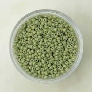 Miyuki 11/0 Round Seed Beads - Duracoat Opaque Dyed Fennel Spring Green - 11-4473