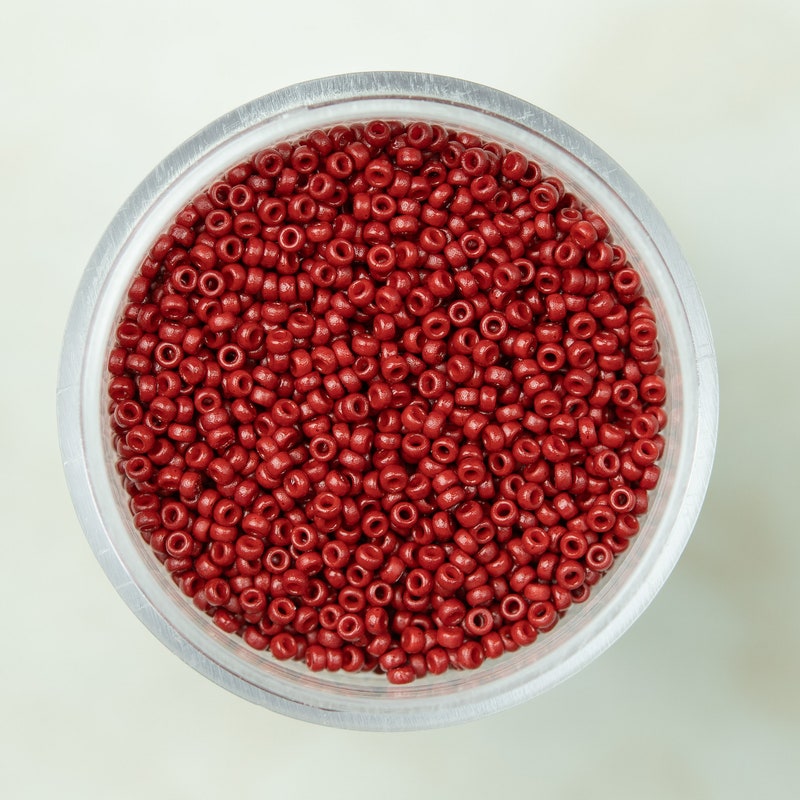 Red Lava Seed Beads - Etsy UK