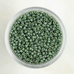 Miyuki 11/0 Round Seed Beads - Frosted Glazed Rainbow Fern - 11-4698