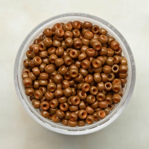 Miyuki 8/0 Round Seed Beads - Duracoat Opaque Dyed Sienna - 8-4459