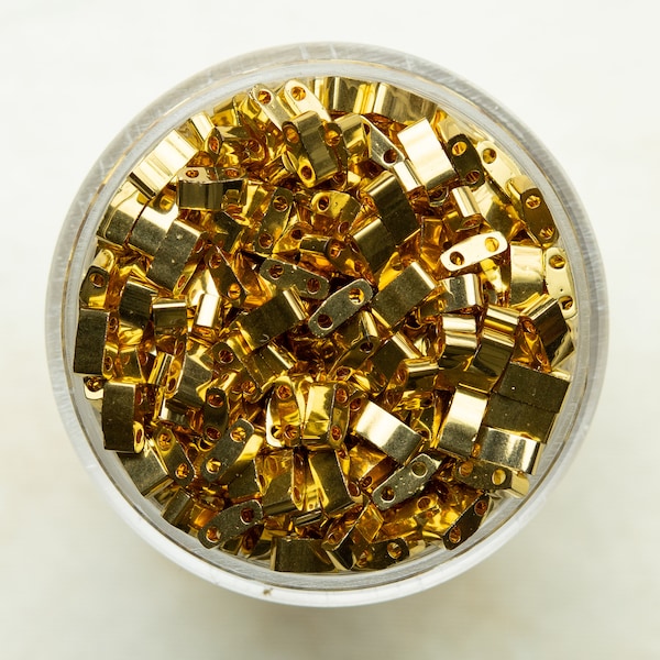 Miyuki Half Tila Beads - 24K Gold Plated - HTL191
