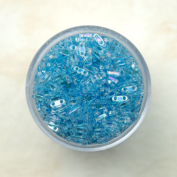 Miyuki Quarter Tila Beads - Transparent Aqua AB - QTL260