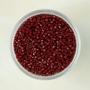 Miyuki 11/0 Delica Seed Beads - Duracoat Opaque Dyed Brick Maroon - DB2120