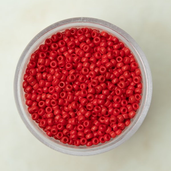 Miyuki 11/0 Round Seed Beads - Opaque Red - 11-408