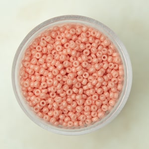Miyuki 11/0 Round Seed Beads - Duracoat Opaque Dyed Tea Rose - 11-4461