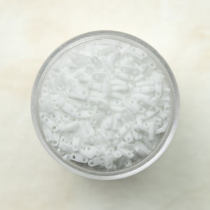 Miyuki Quarter Tila Beads - Matte Opaque White - QTL402F