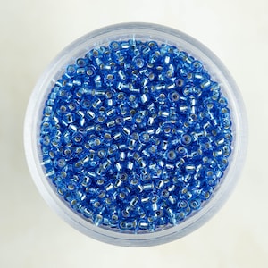 Miyuki 11/0 Round Seed Beads - Silver Lined Sapphire - 11-019