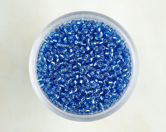 Miyuki 11/0 Round Seed Beads - Silver Lined Sapphire - 11-019