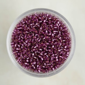 Miyuki 11/0 Delica Seed Beads - Duracoat Silver Lined Dyed Hydrangea - DB2162