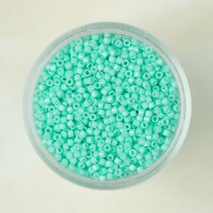 Miyuki 11/0 Delica Seed Beads - Duracoat Opaque Dyed Catalina Seafoam - DB2122