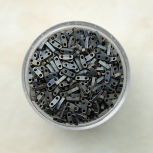 Miyuki Quarter Tila Beads - Matte Metallic Silver Gray - QTL2002