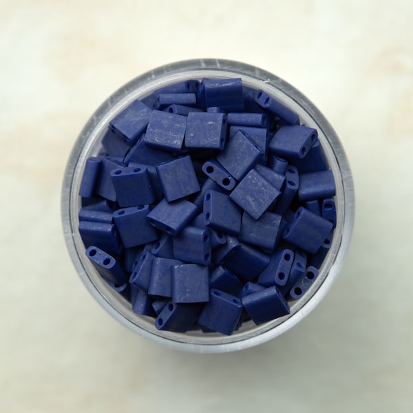 Miyuki Whole Tila Beads - Matte Opaque Cobalt Luster - TL2075